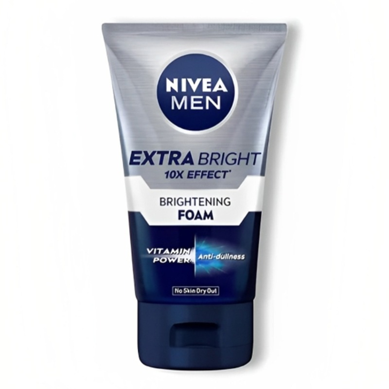 Nivea Men Extra Bright Brightening Foam 100g Get 25ml Roll on free
