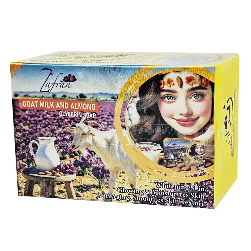 Zafran Goat Milk And Almond Glycerin Soap