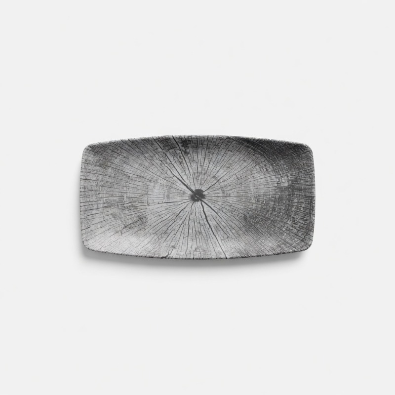 Rectangular grey tray - 24CM
