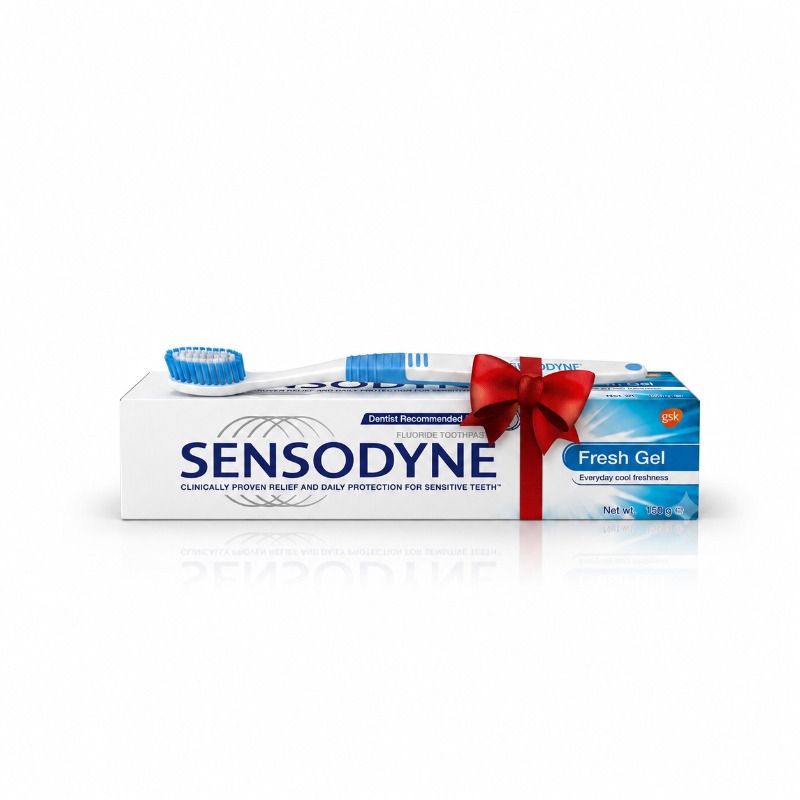 Sensodyne Fresh Gel With Sensitive Toothbrush Free (150g)