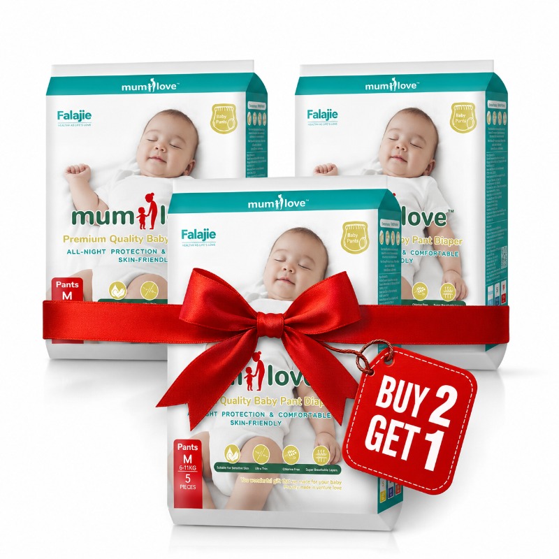 Mum Love Diaper (M) 6-11kg-5 Piece (B2G1)