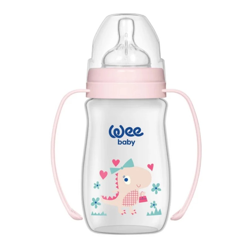 Wee Baby Classic+Wide Neck PP Bottle With Grip 250ml (0-6m)