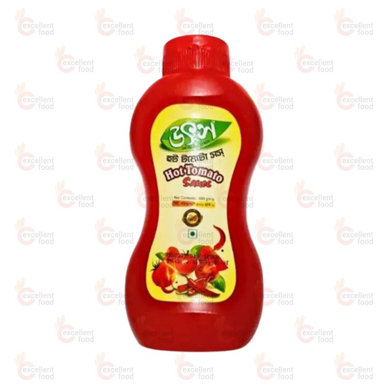 UTSHO HOT TOMATO SAUCE  PLASTIC-500GM
