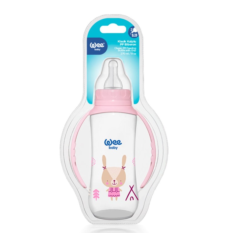 Wee Baby Classic PP Feeding Bottle with Grip 270 ml(6-18m)