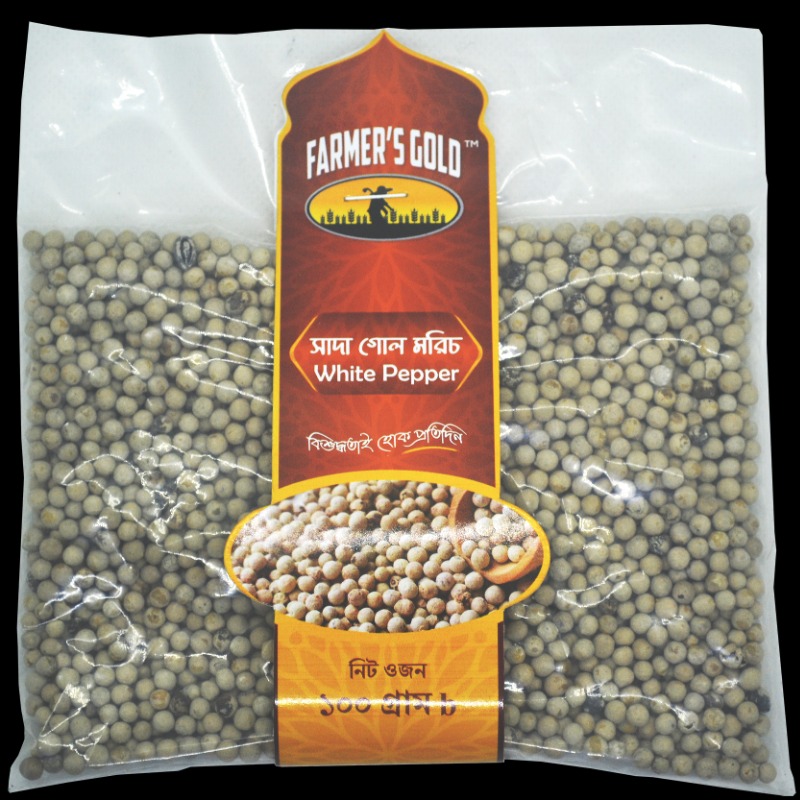 Farmers Gold White Pepper Whole 100g