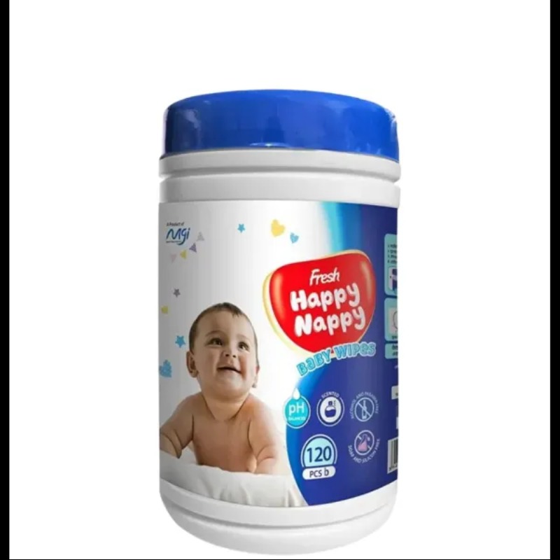 Meghna Fresh Happy Nappy Baby Wipes Jar 120 PCS B