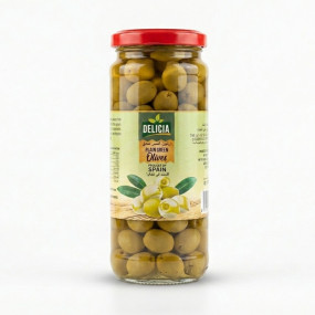 Delicia Plain Green Olives 340ml