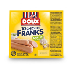 Doux Chicken Frank Garlic -340gm