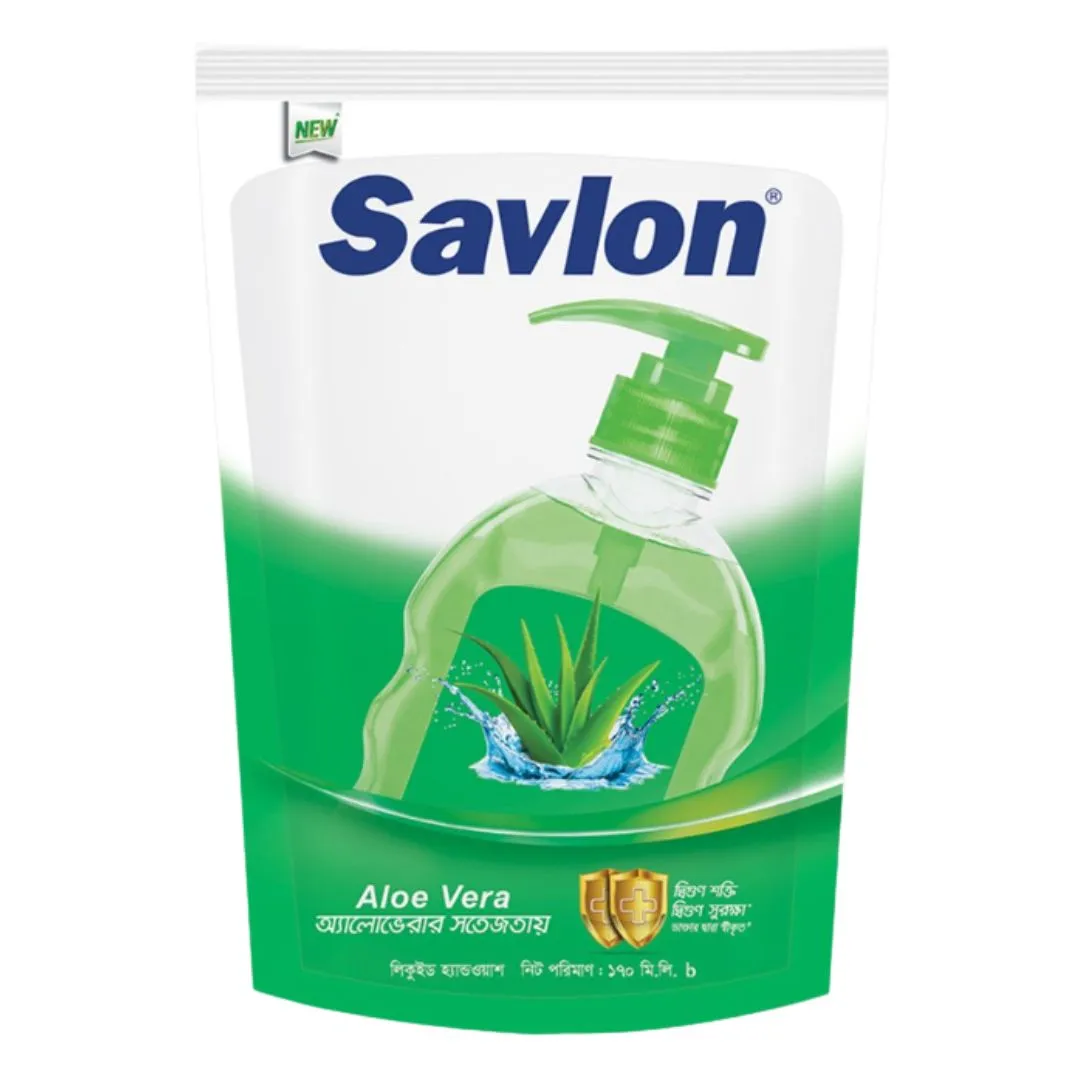 Savlon Handwash Aloe Vera Pouch 170ml