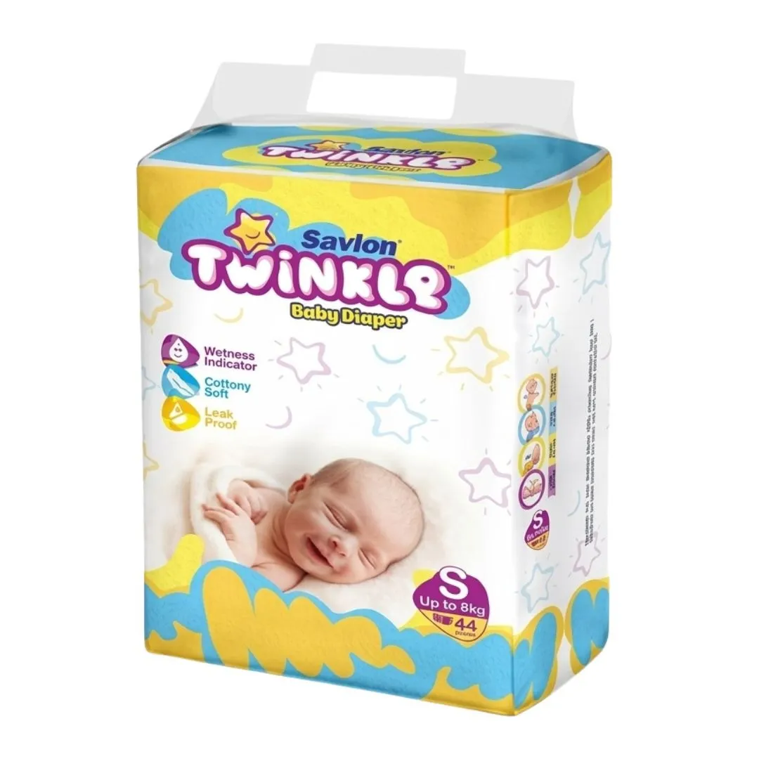 Savlon Twinkle Belt Baby Diaper S (0-8kg) 44pcs