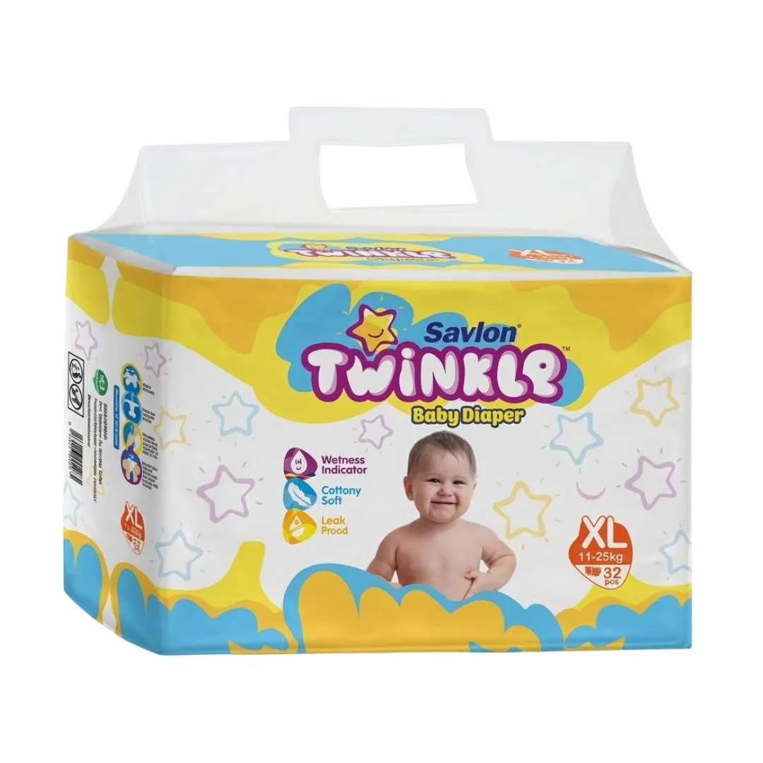 Savlon Twinkle Belt Baby Diaper XL (11-25kg) 32pcs
