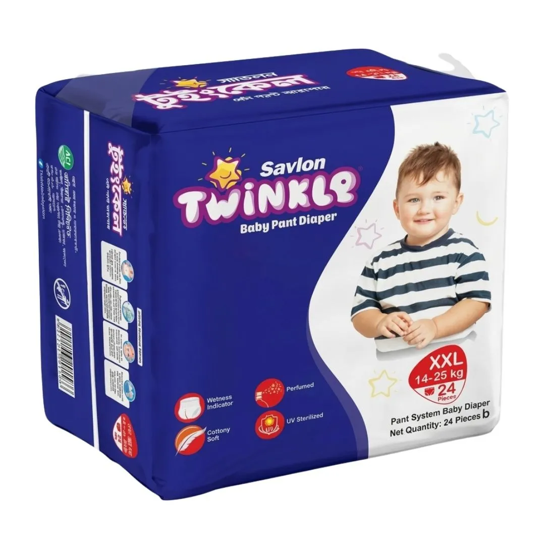 Savlon Twinkle Pant Baby Diaper XXL (14-25kg) 24pc...