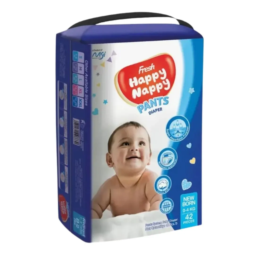 Fresh Happy Nappy Pants Diaper New Born (0-4kg) 42...