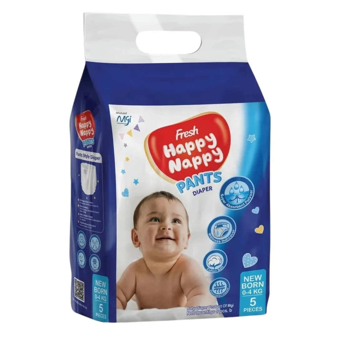 Fresh Happy Nappy Pants Diaper New Born (0-4kg) 5p...