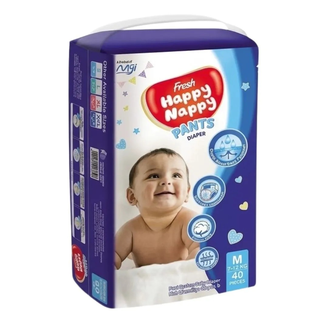 Fresh Happy Nappy Pants Diaper M (7-12kg) 40pcs