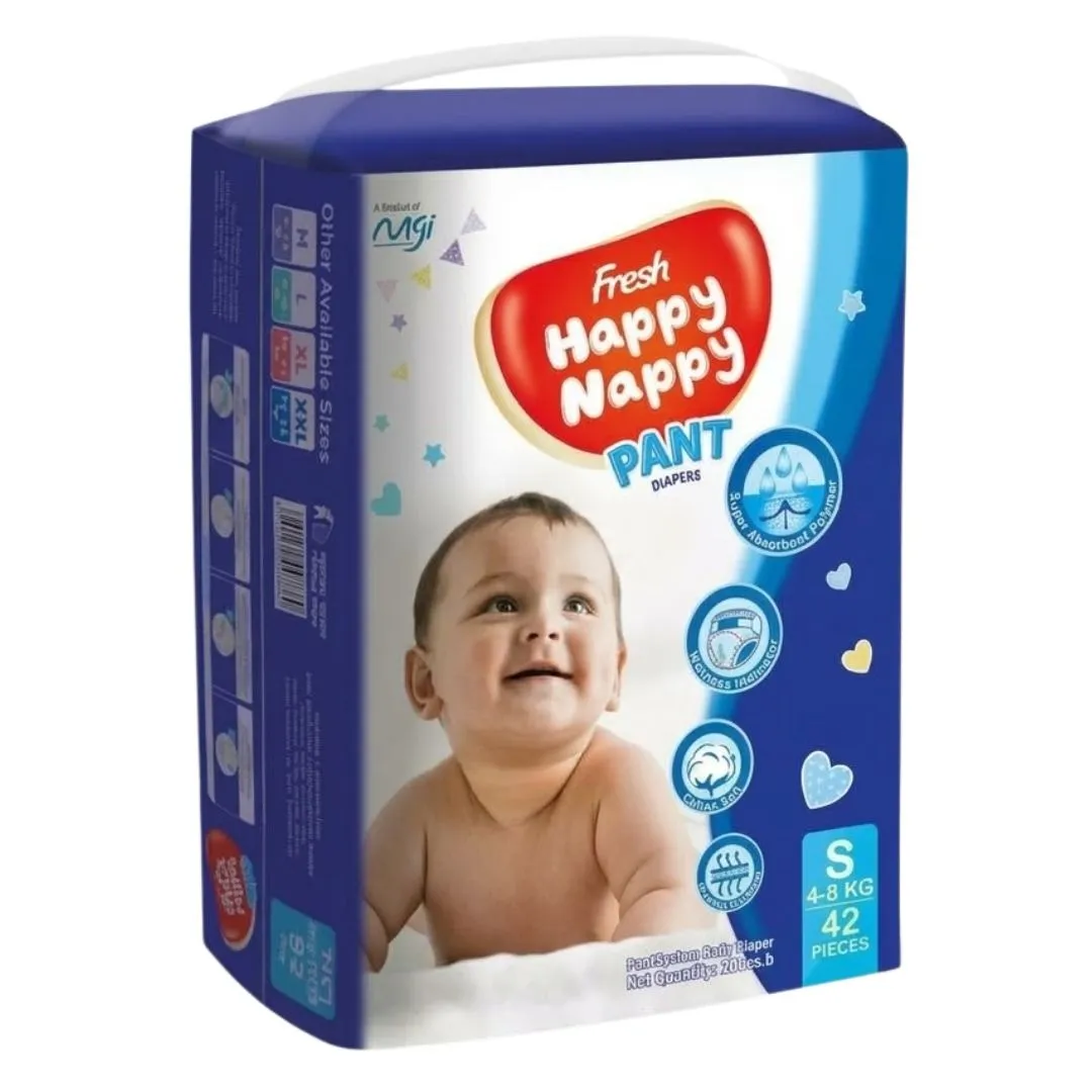 Fresh Happy Nappy Pants Diaper S (4-8kg) 42pcs