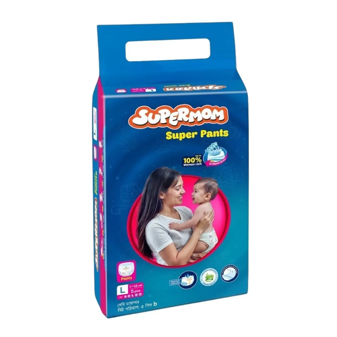 Supermom Baby Pants Diaper L (8-15kg) 5pcs