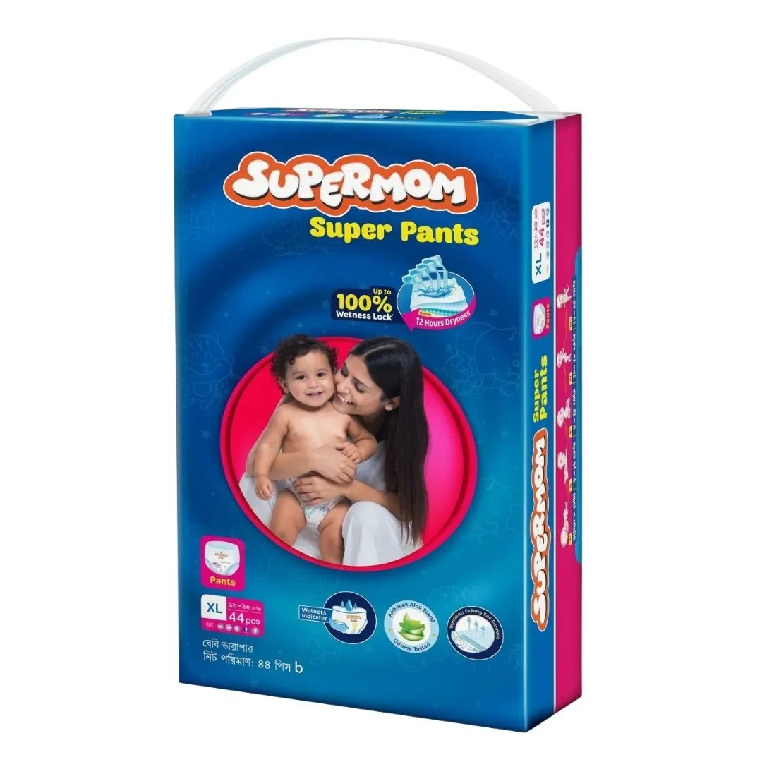 Supermom Baby Pants Diaper XL (12-20kg) 44pcs