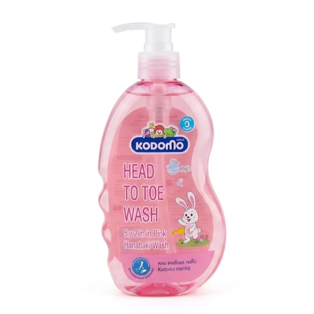 Kodomo Head to Toe Wash Pink Hanabakio+100 ml