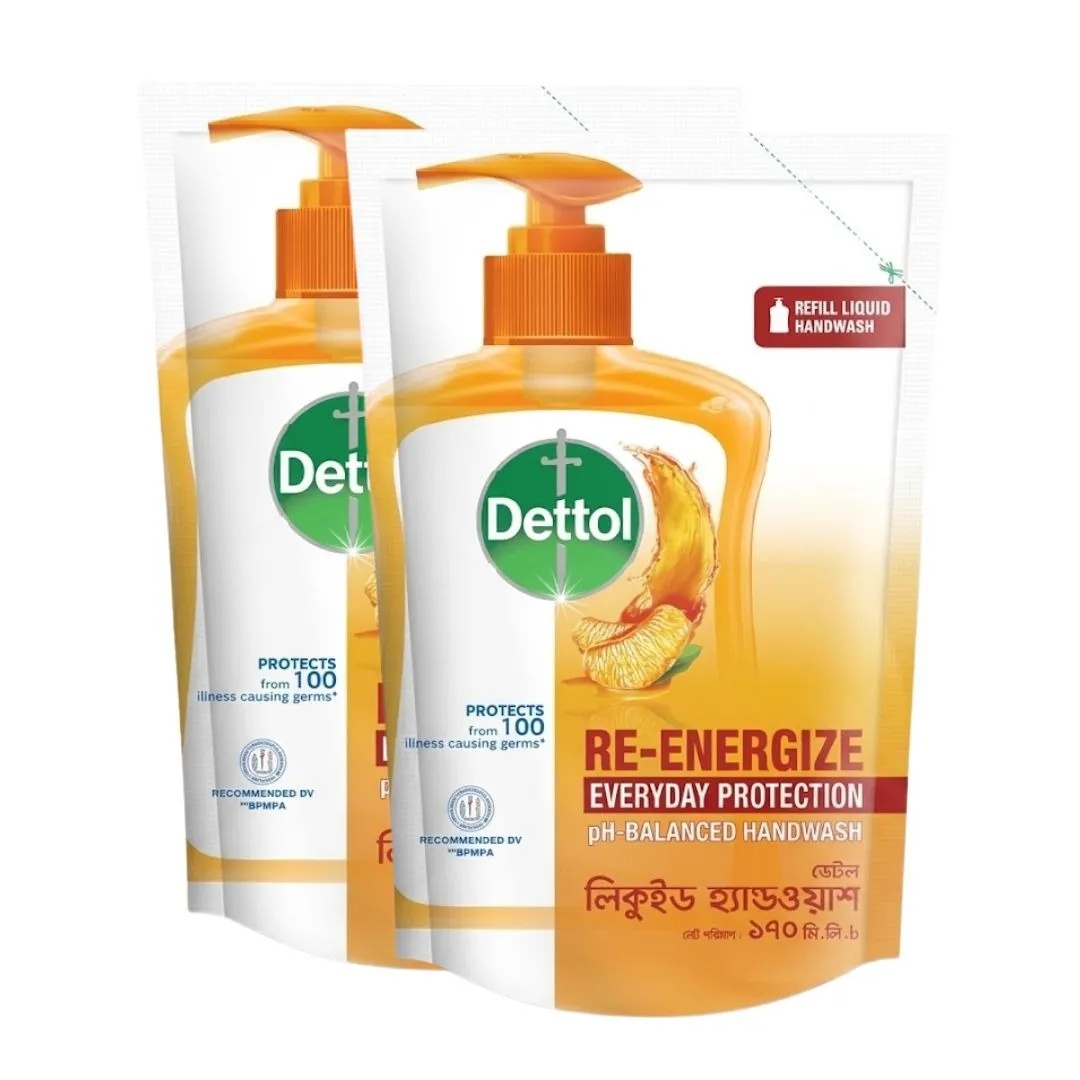 Dettol Handwash Re Energize Refill 170ml (Buy 2 & ...