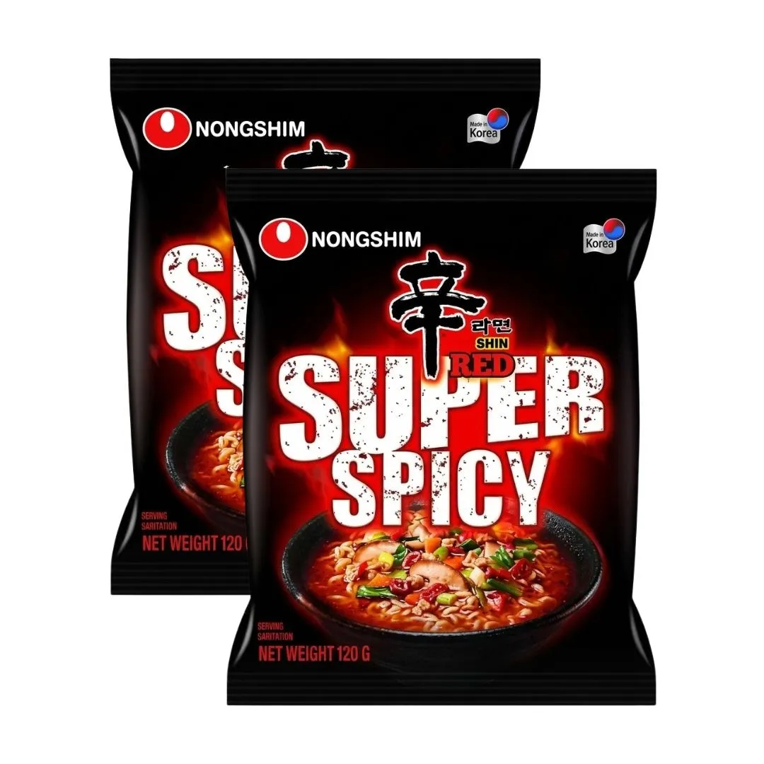 Nongshim Shin Red Super Spicy Noodles 120g (Buy 2 ...